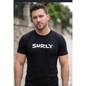 Surly Bikes Logo Graphic T-Shirt Mens XL Black Cotton Short Sleeve Tee
